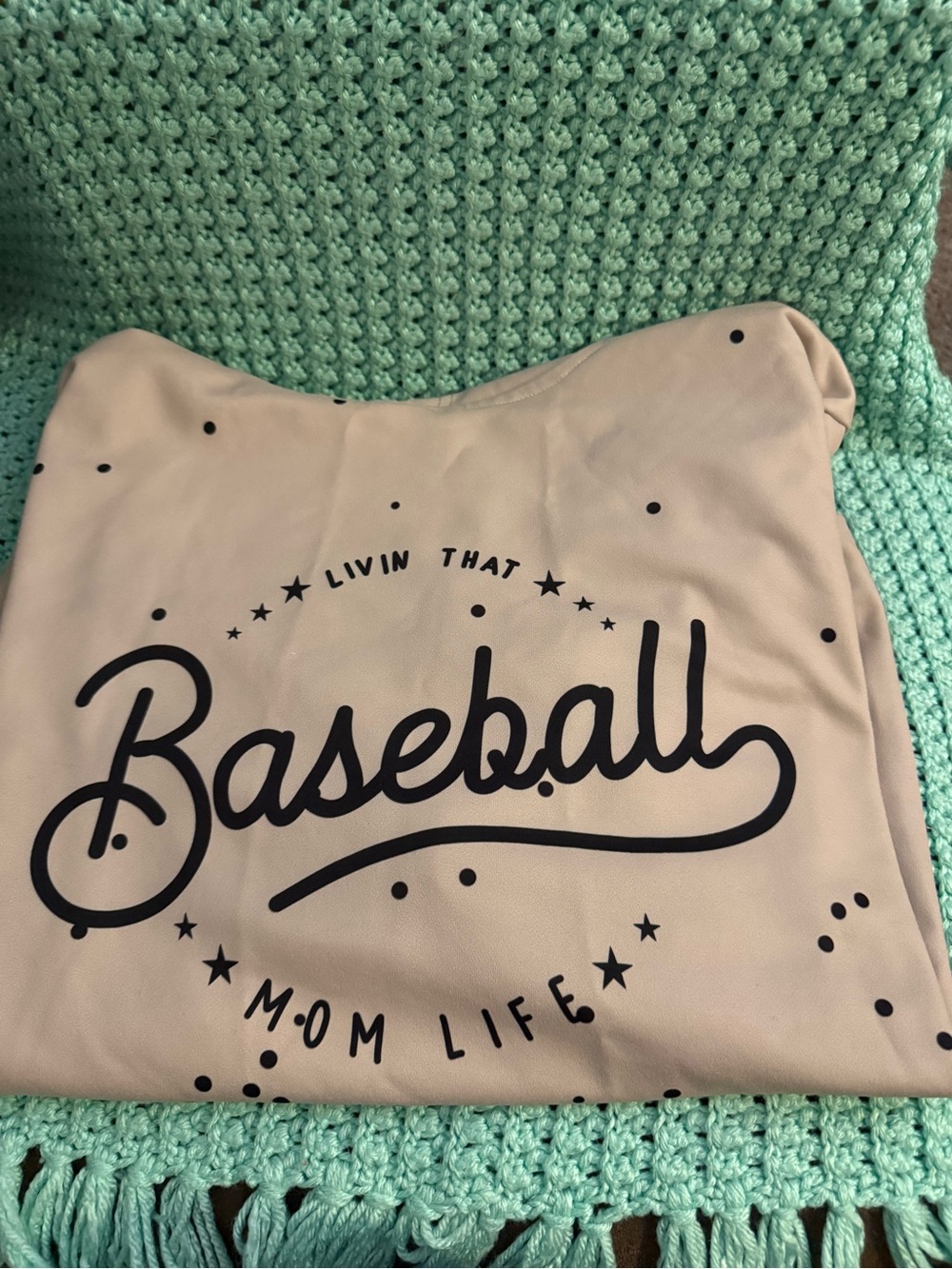 Baseball Mom Life Graphic Sweatshirt - Cream